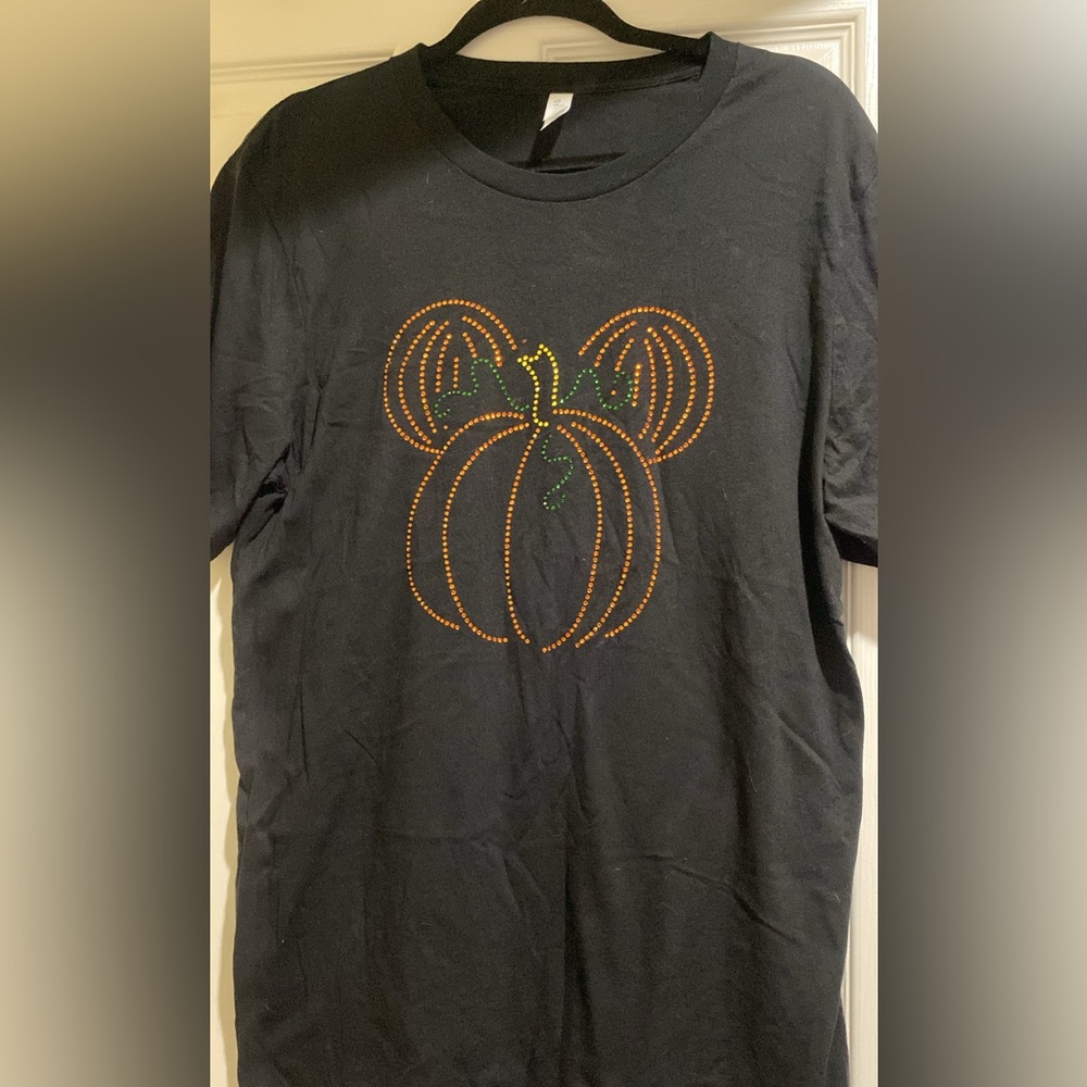 Glitter ever after pumpkin mouse shirt sz large new